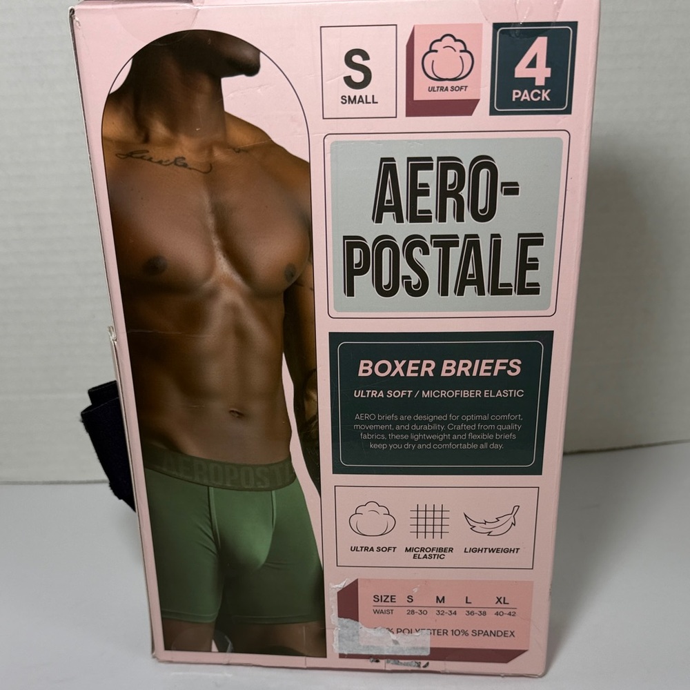 Aeropostale  Men’s Boxer Briefs - 4 Pack Size S